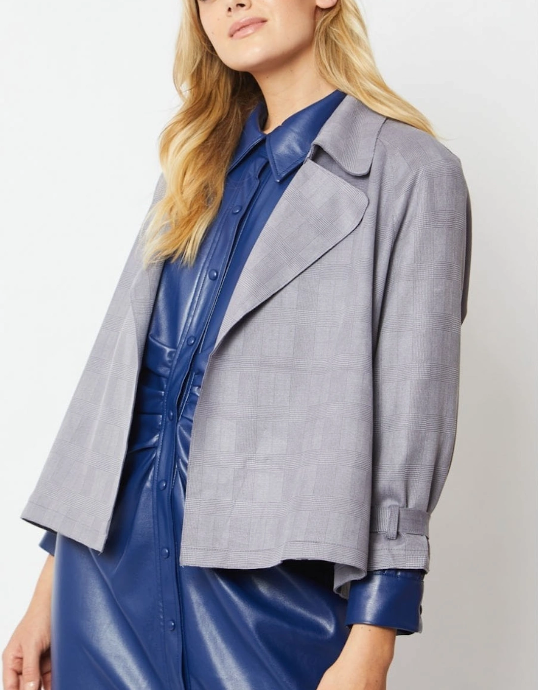 Grey Luxury Faux Suede Jacket