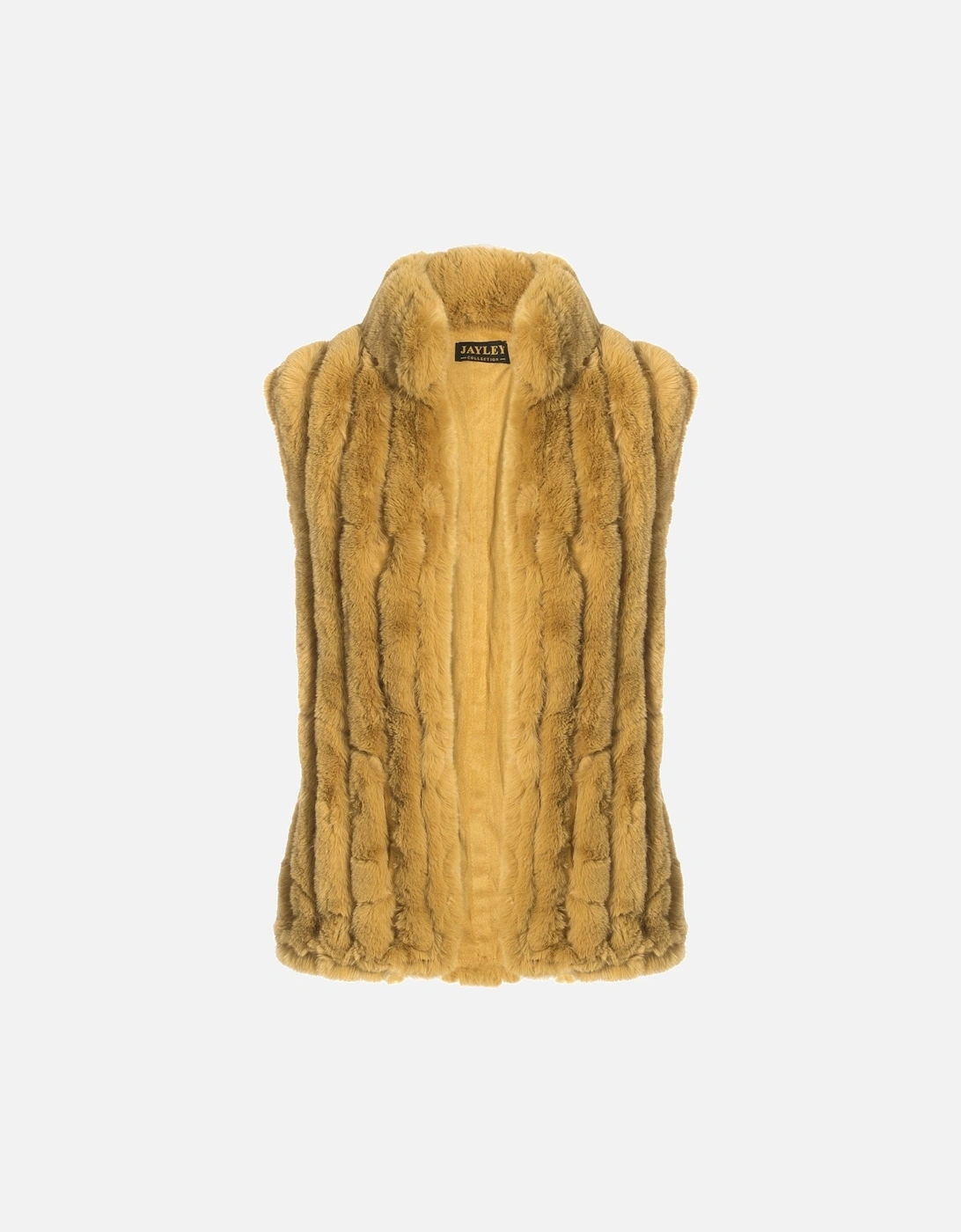 Yellow Faux Fur Gilet