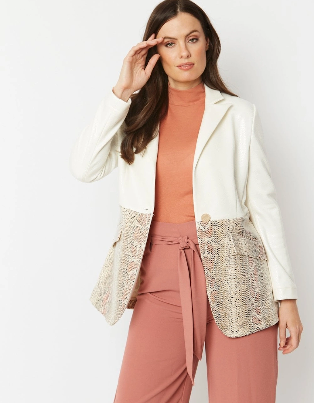 Cream Faux Suede Jacket, 17 of 16