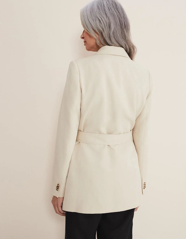 Inessa Linen Belted Blazer