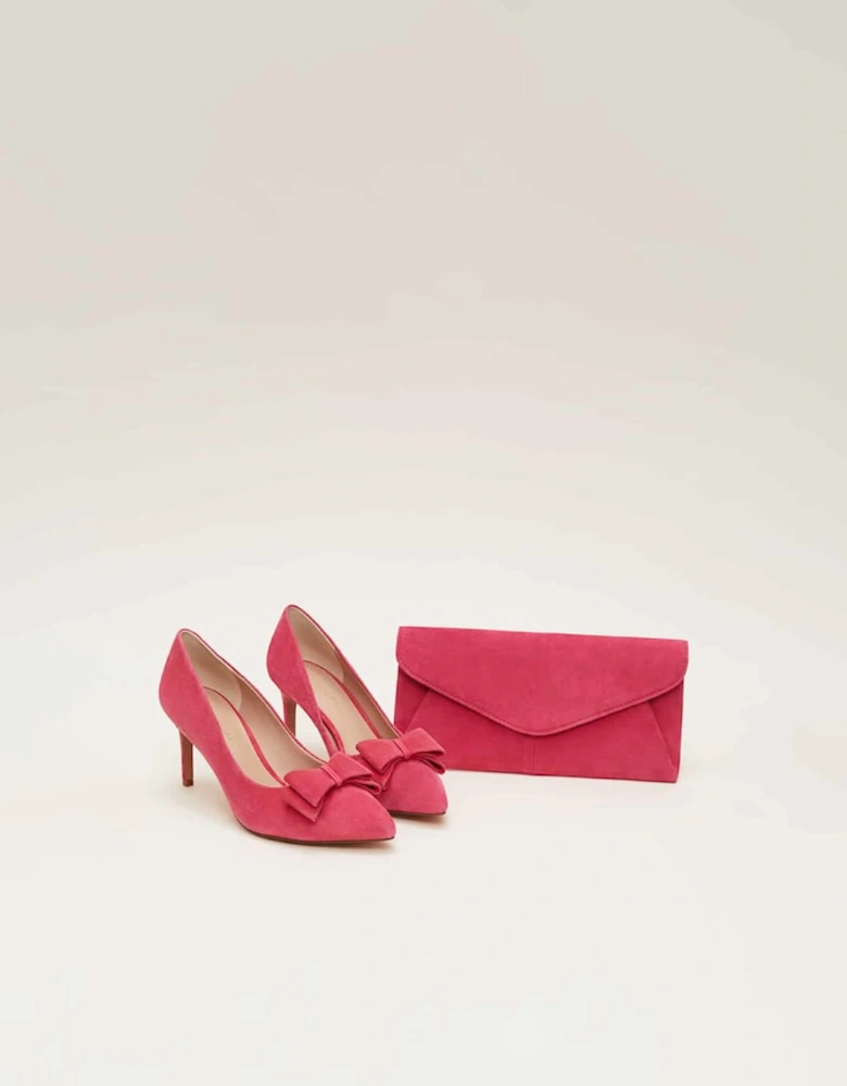 Suede Bow Front Court Shoes