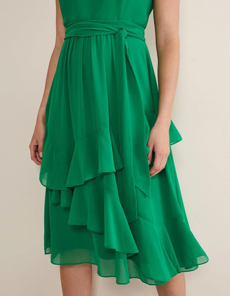 Breesha Green Midaxi Dress