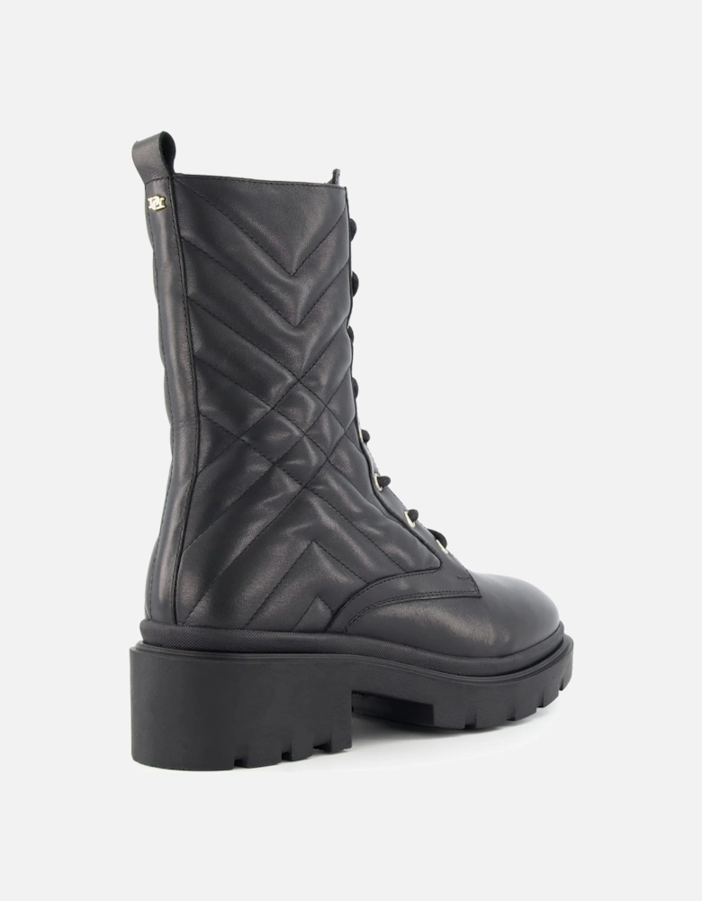 Ladies Paynter - Quilted Leather Biker Boots