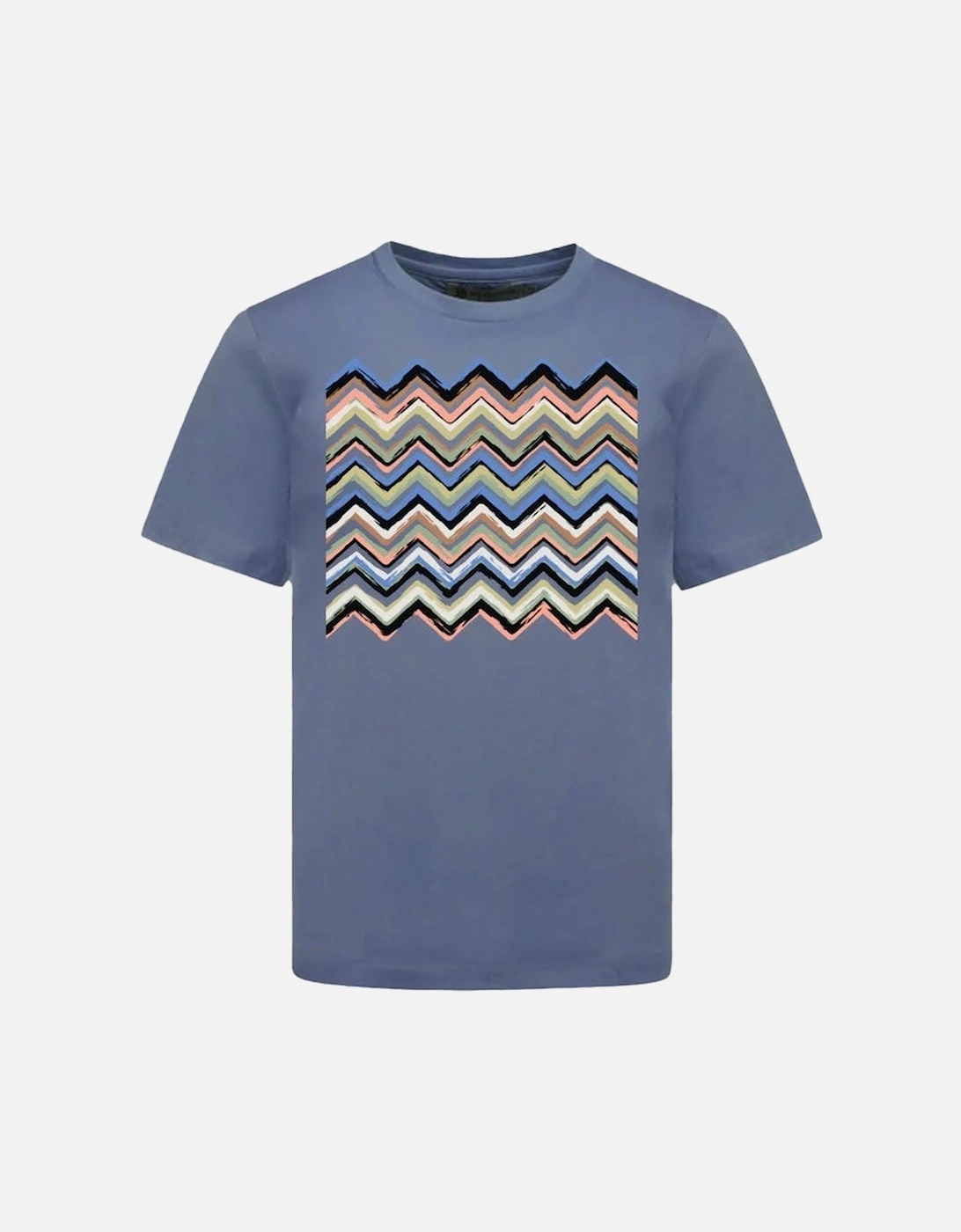 Petrol Blue and Blush Zig Zag Top, 3 of 2