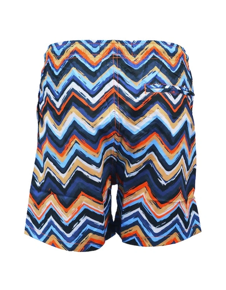 Orange Zig Zag Swim Shorts