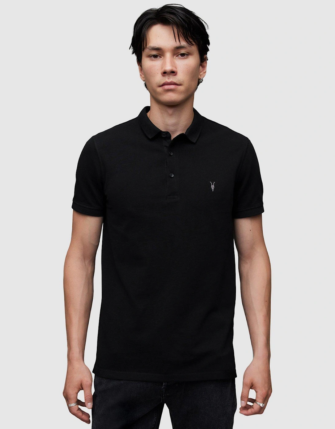 Reform Short Sleeve Pique Polo Shirt - Black, 2 of 1