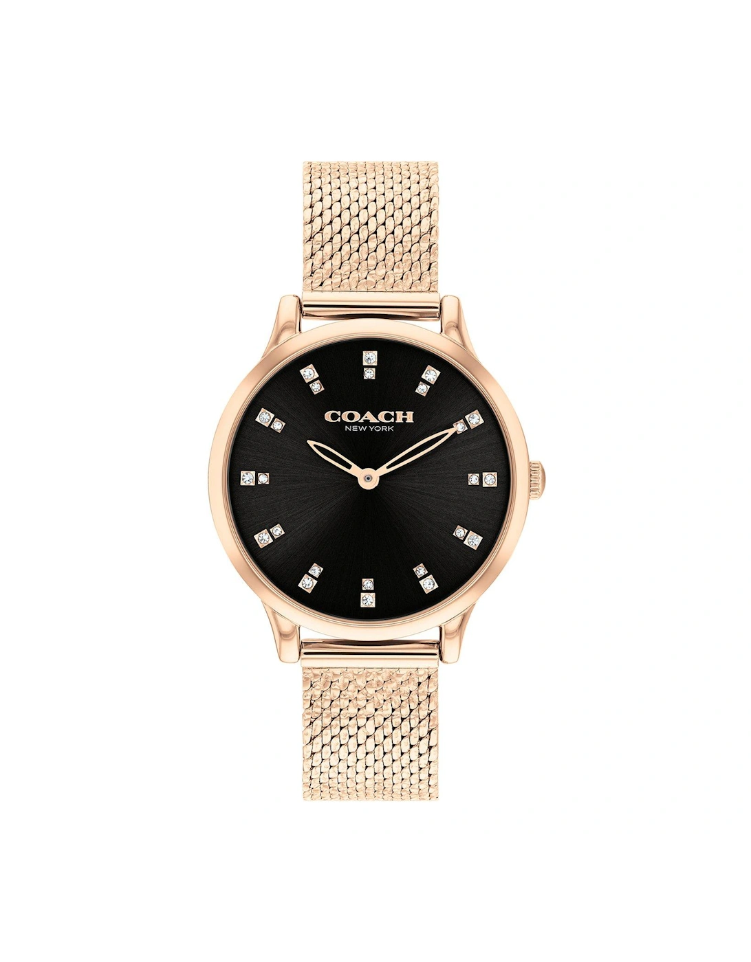 Ladies Chelsea Rose Gold IP Pressed Mesh Bracelet Watch, 2 of 1