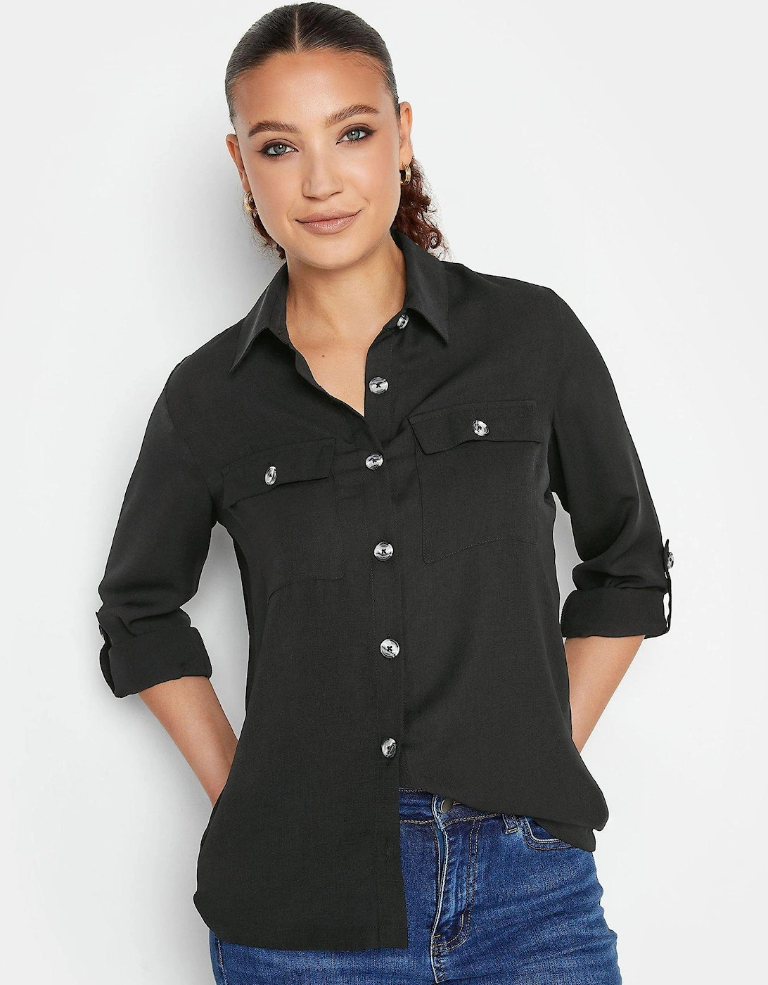 Black Long Sleeve Utilty Shirt, 2 of 1