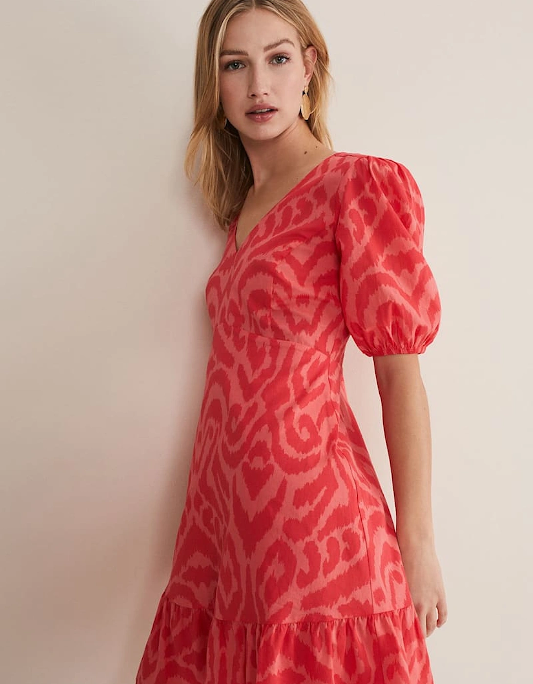 Krystal Cotton Abstract Mini Dress