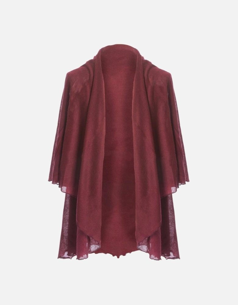 Red Long Knitted Cape