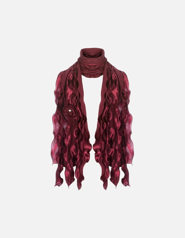 Red Silk Rose Scarf