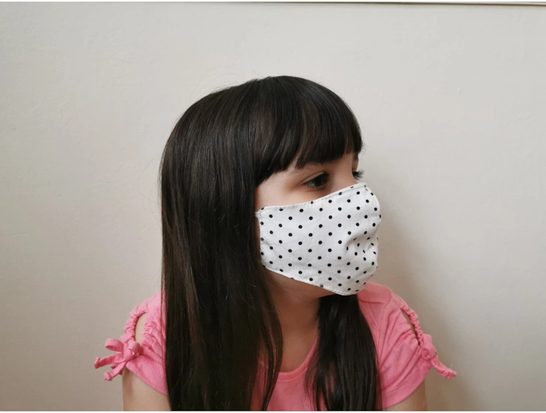 Cream Cotton Fashion Face Mask