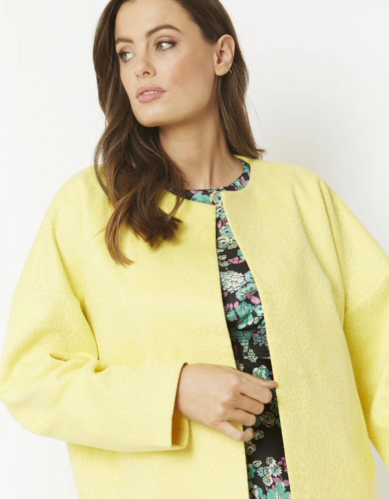 Yellow Faux Suede Jacket