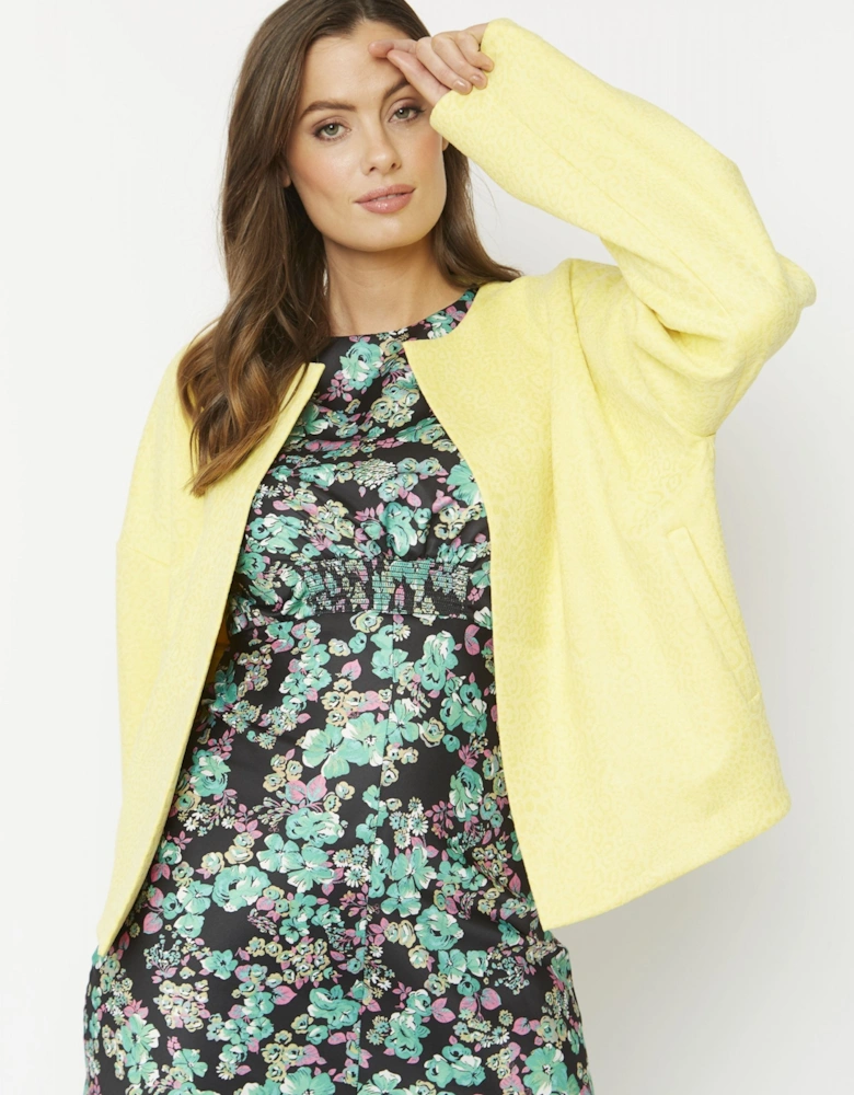 Yellow Faux Suede Jacket