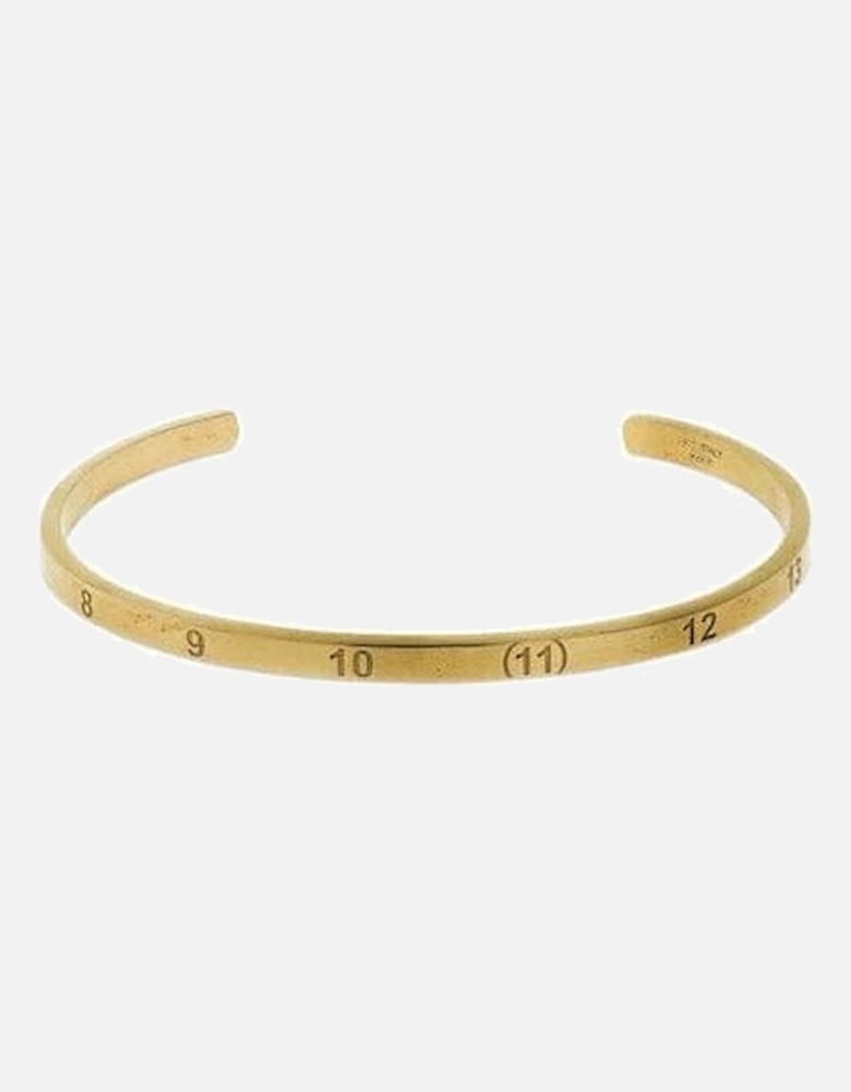 Men's Number Engraved Bracelet Gold