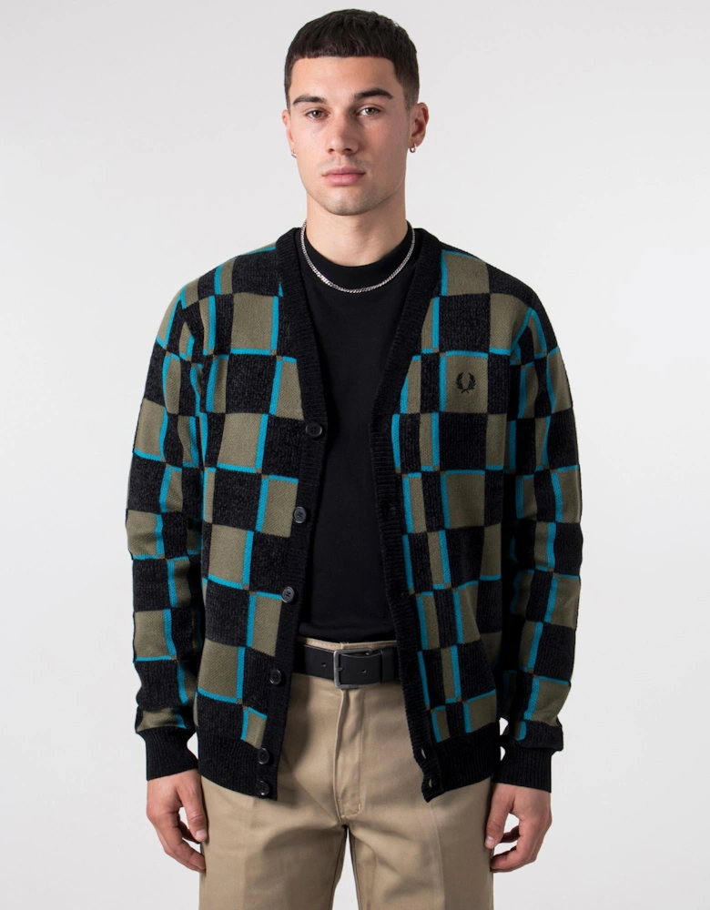 Glitch Chequerboard Cardigan