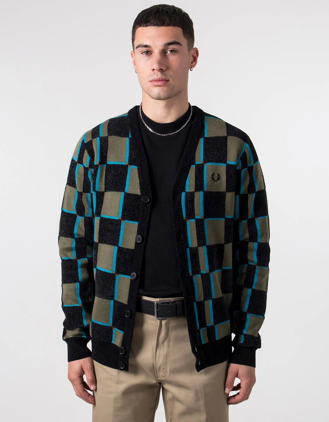 Glitch Chequerboard Cardigan