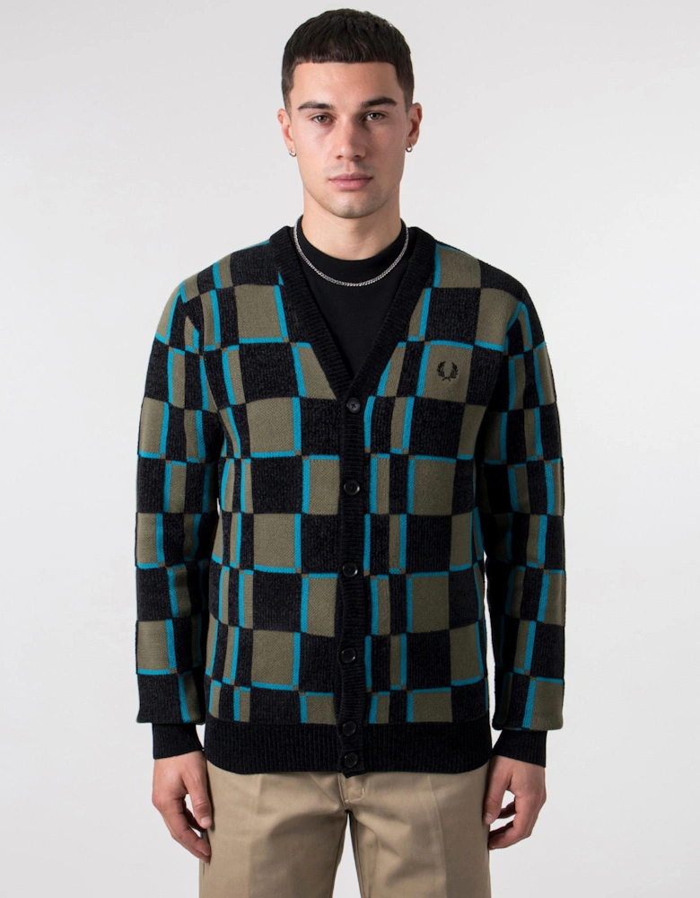 Glitch Chequerboard Cardigan