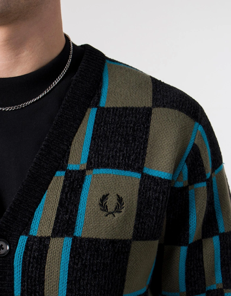 Glitch Chequerboard Cardigan
