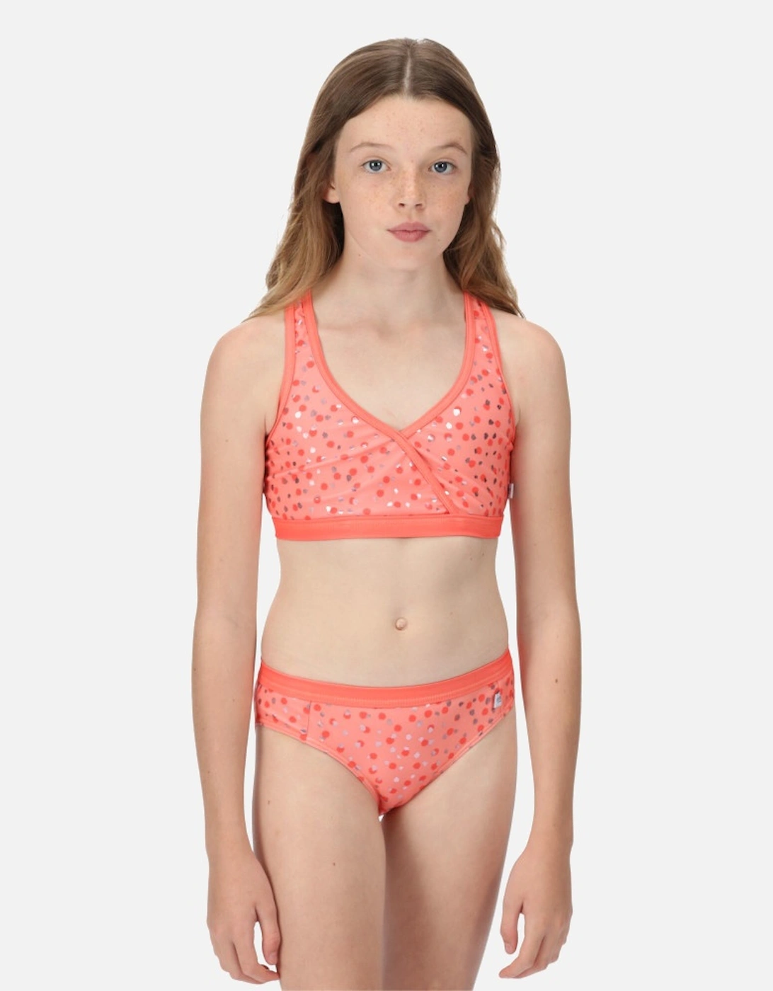 Girls Hosanna Racer Back Printed Bikini Swim Top, 3 of 2