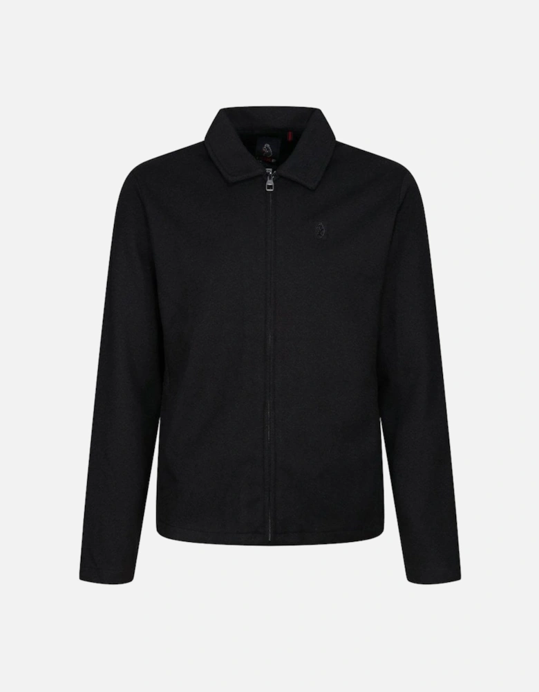 Luke Back Bone Zip Through Jacket Black