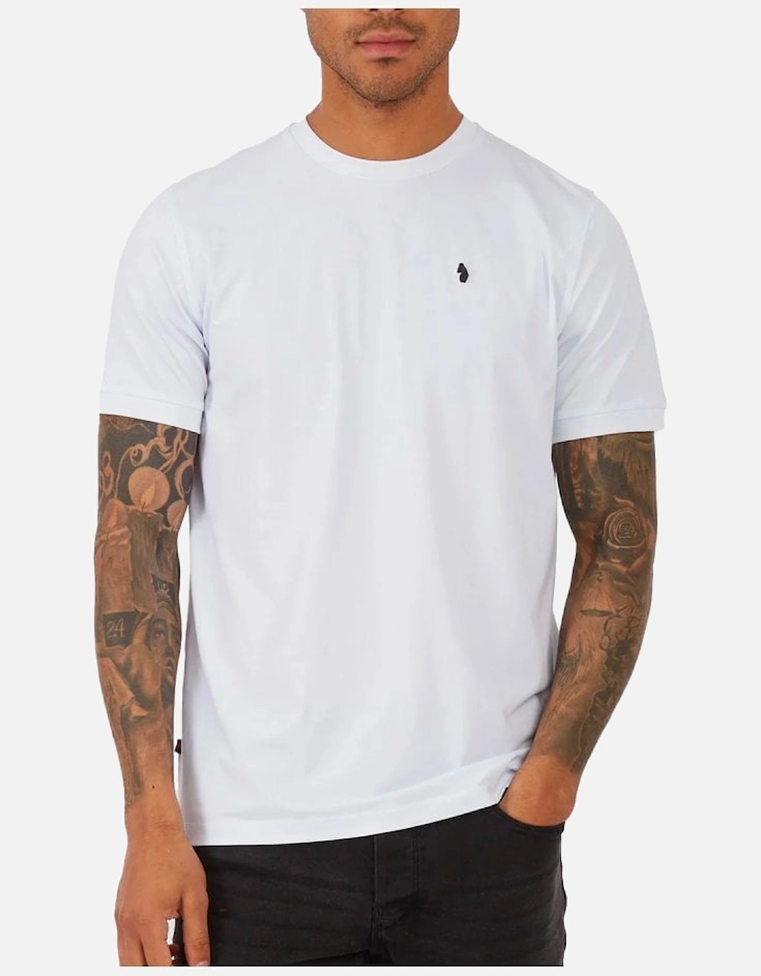 Luke Shanghai Jersey Crew Neck T Shirt White