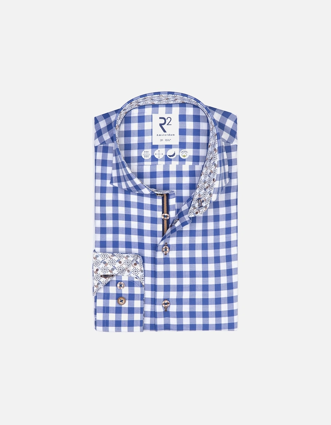 Blue Gingham Check Shirt Blue Check, 5 of 4