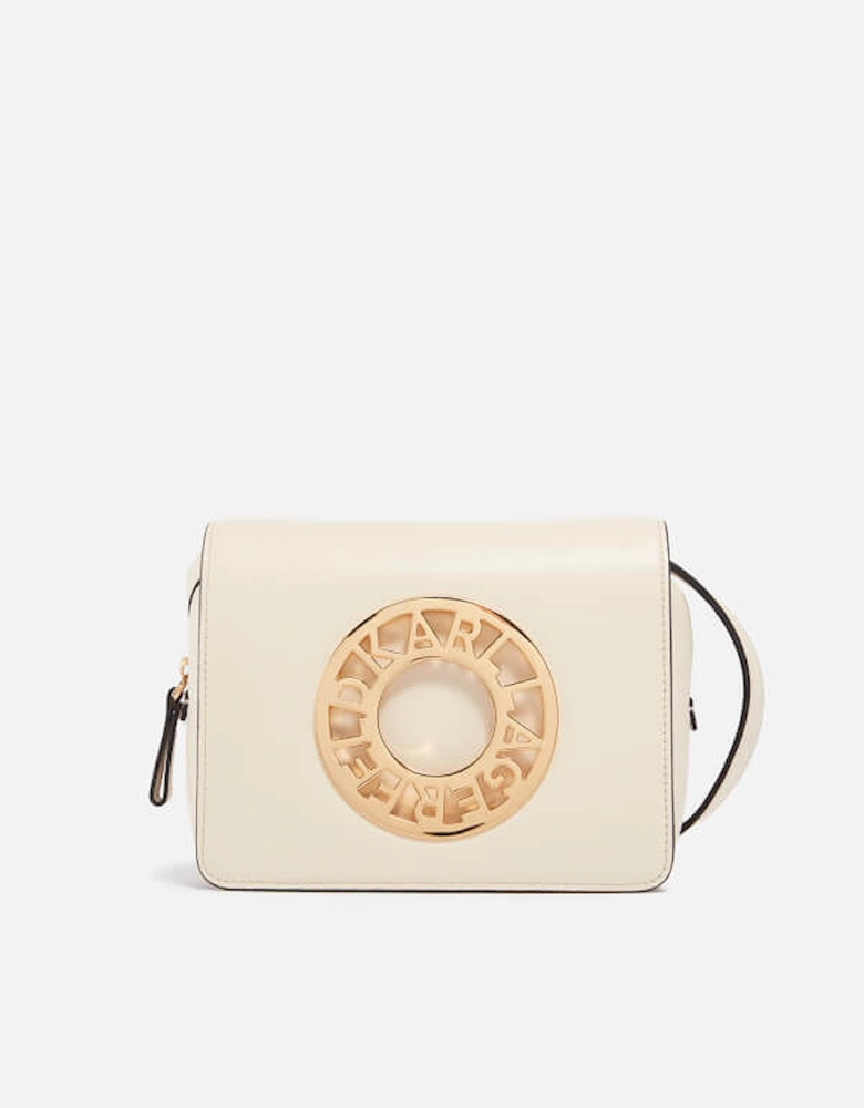 Disk Logo Leather Crossbody Bag