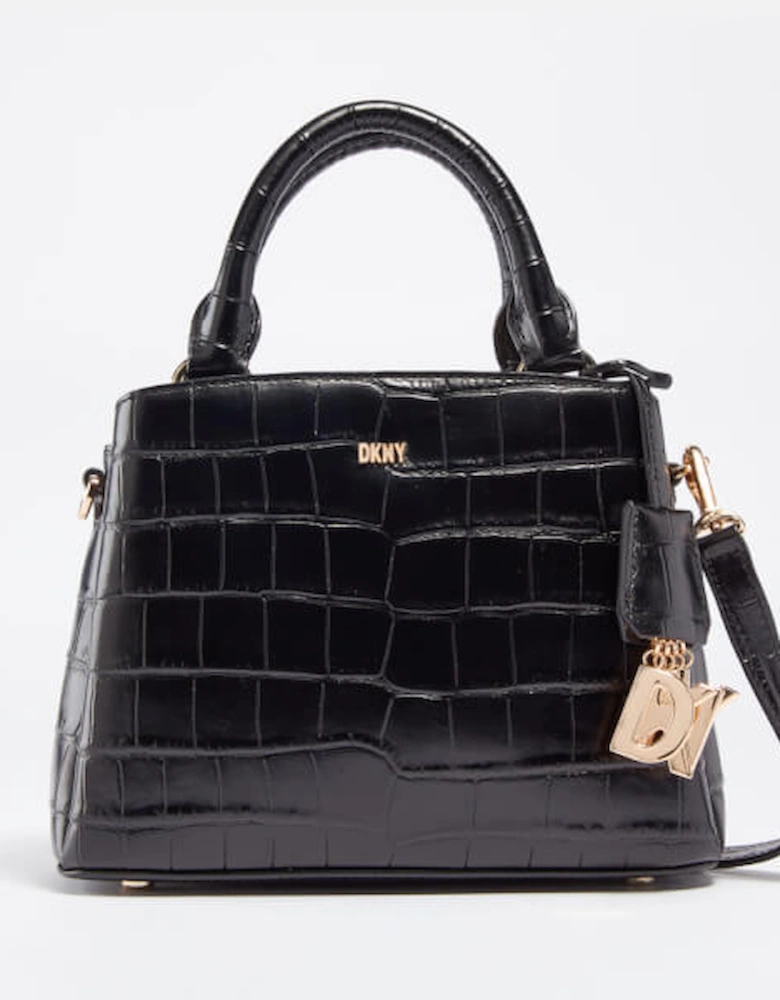 Paige Croc-Effect Leather Crossbody Satchel Bag