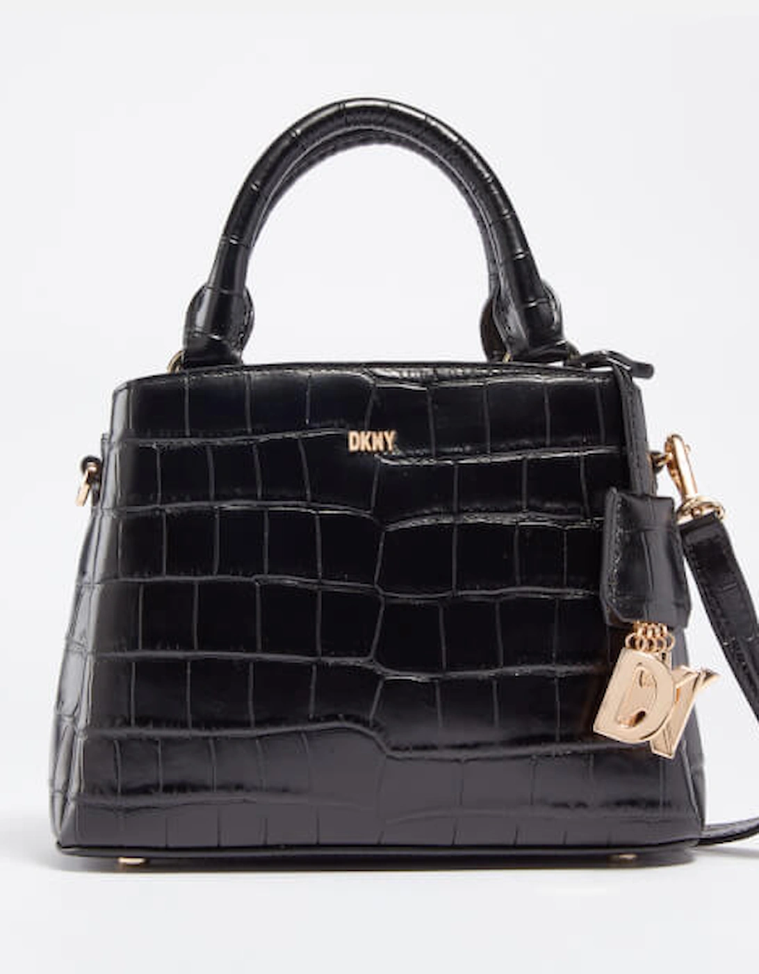 Paige Croc-Effect Leather Crossbody Satchel Bag, 2 of 1