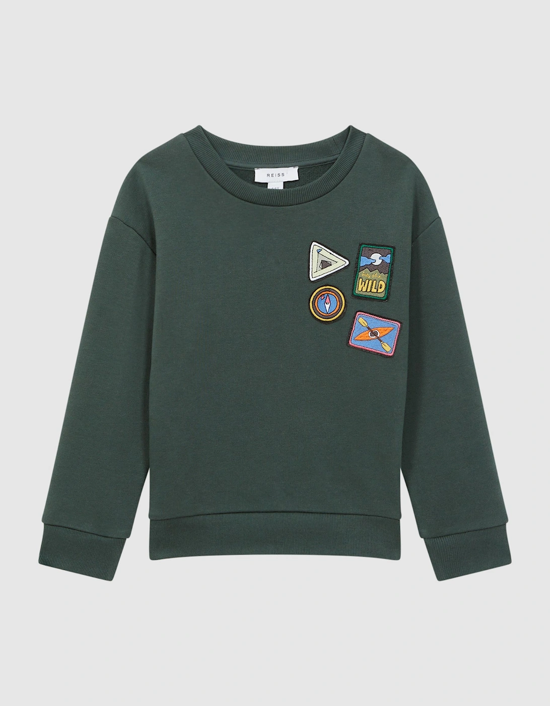 Relaxed Fit Patch Crew Neck Jumper, 2 of 1