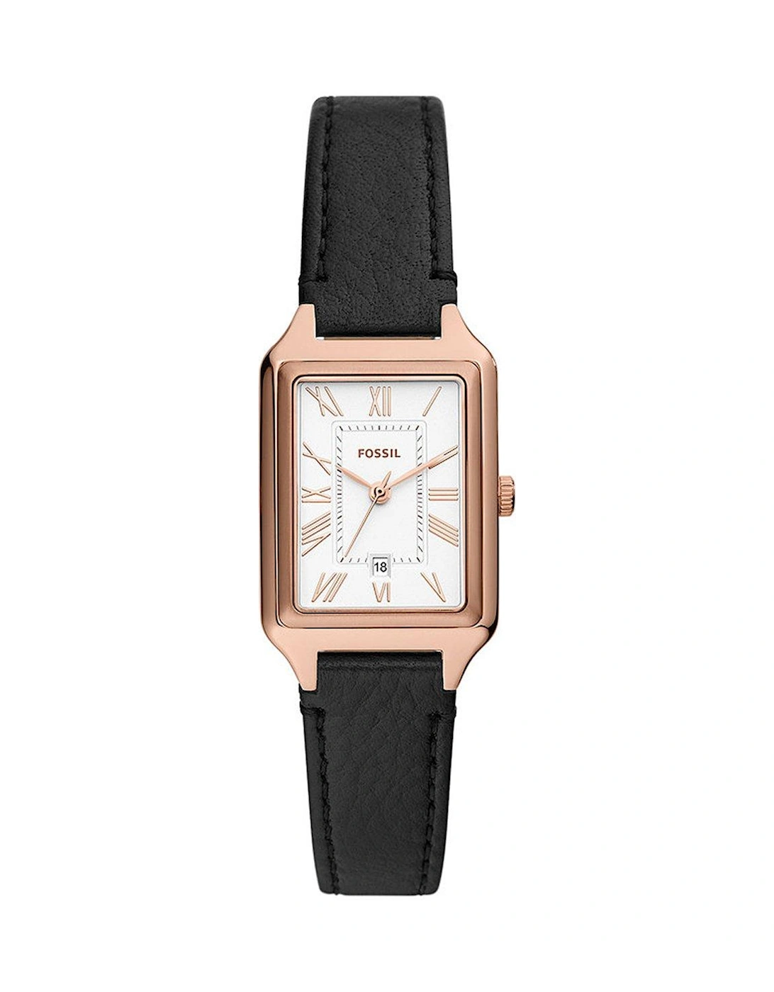 Raquel Rose Gold and Black Leather Watch, 2 of 1
