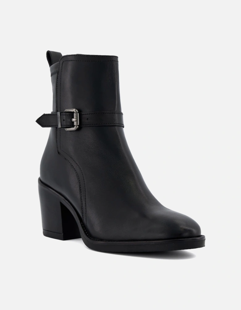 Ladies Prance - Buckled Block-Heeled Ankle Boots