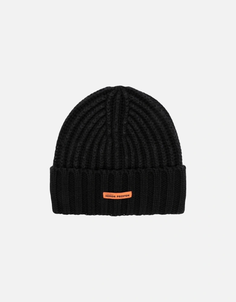 HP Rib Beanie Black