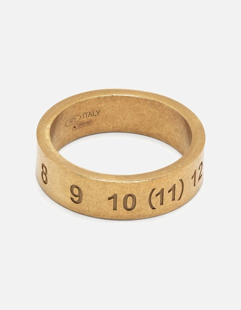 Men's Plated Numbers Ring Gold