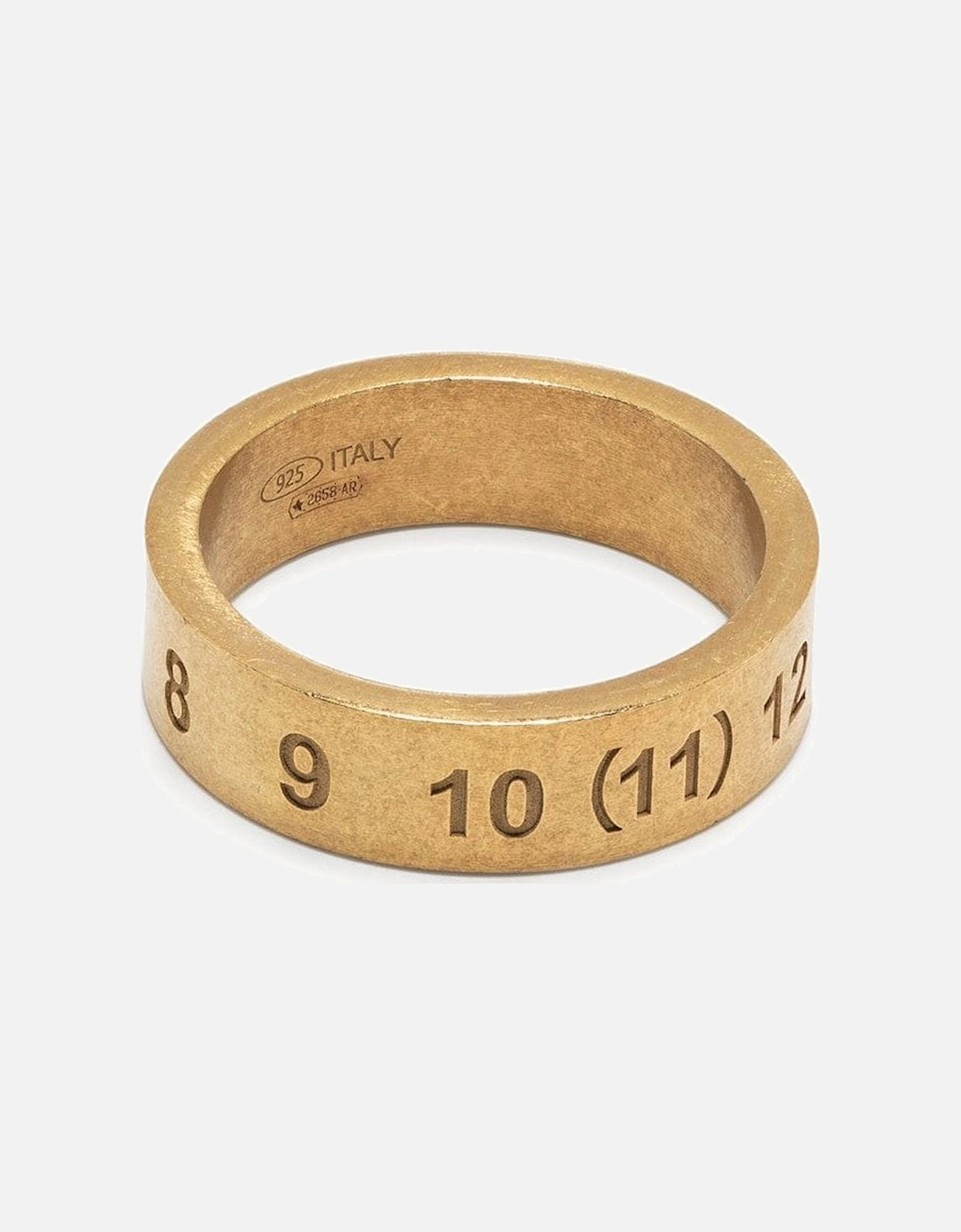 Men's Plated Numbers Ring Gold, 3 of 2