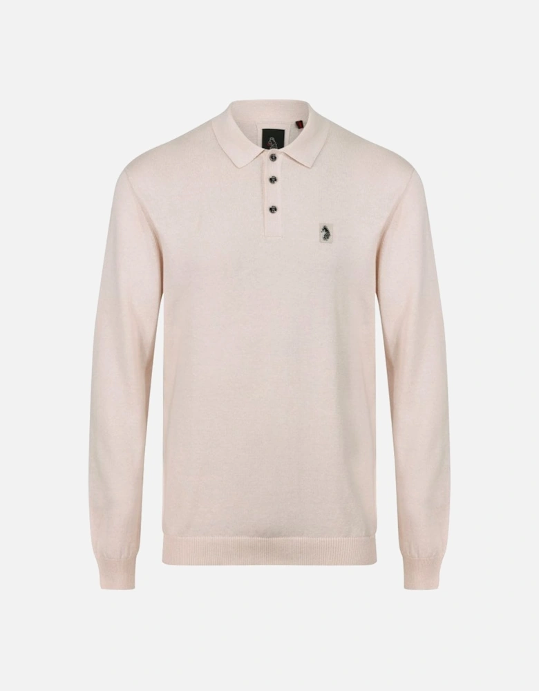 Luke Mainline Venice Long Sleeve Polo Bone