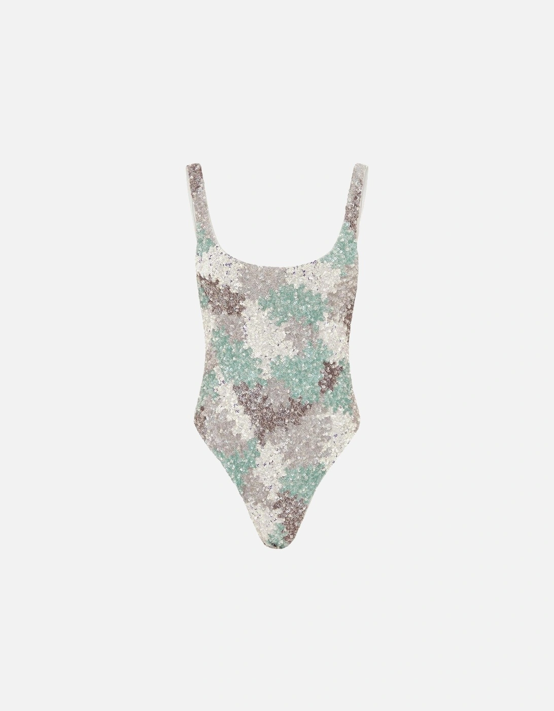 Leilani Power Mesh Tonal Sequin Swimsuit