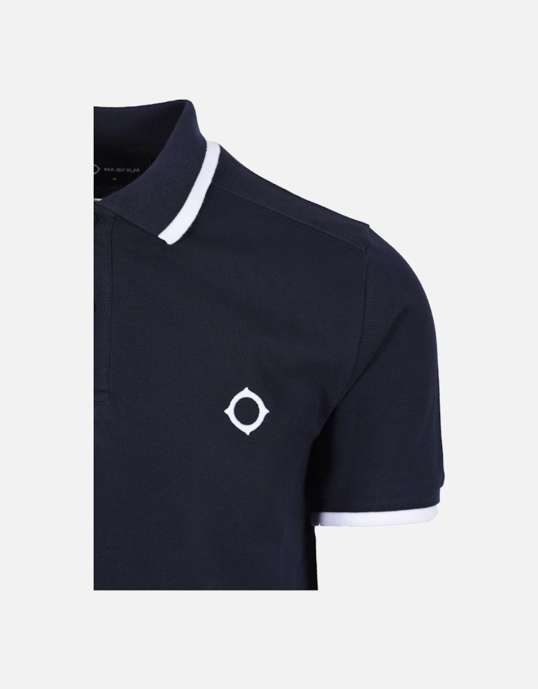 Block Tipped Polo Shirt Ink Navy