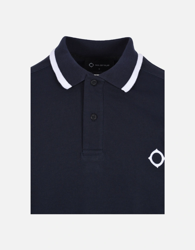 Block Tipped Polo Shirt Ink Navy