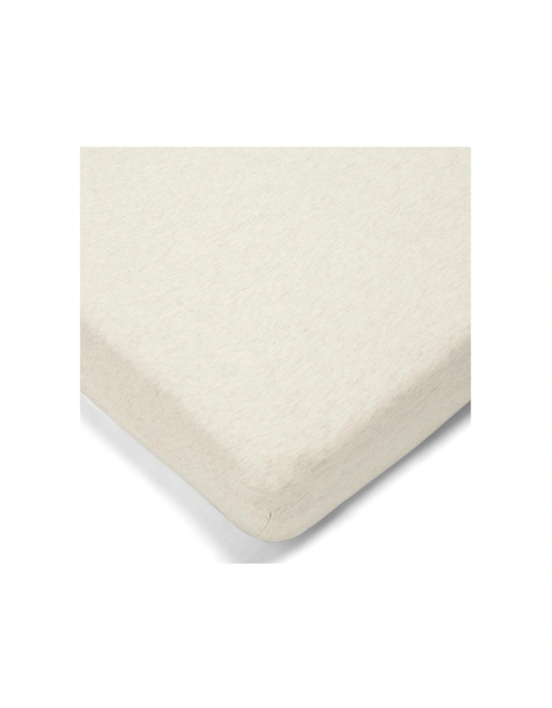 Cot/Bed Fitted Sheet - Oatmeal Marl
