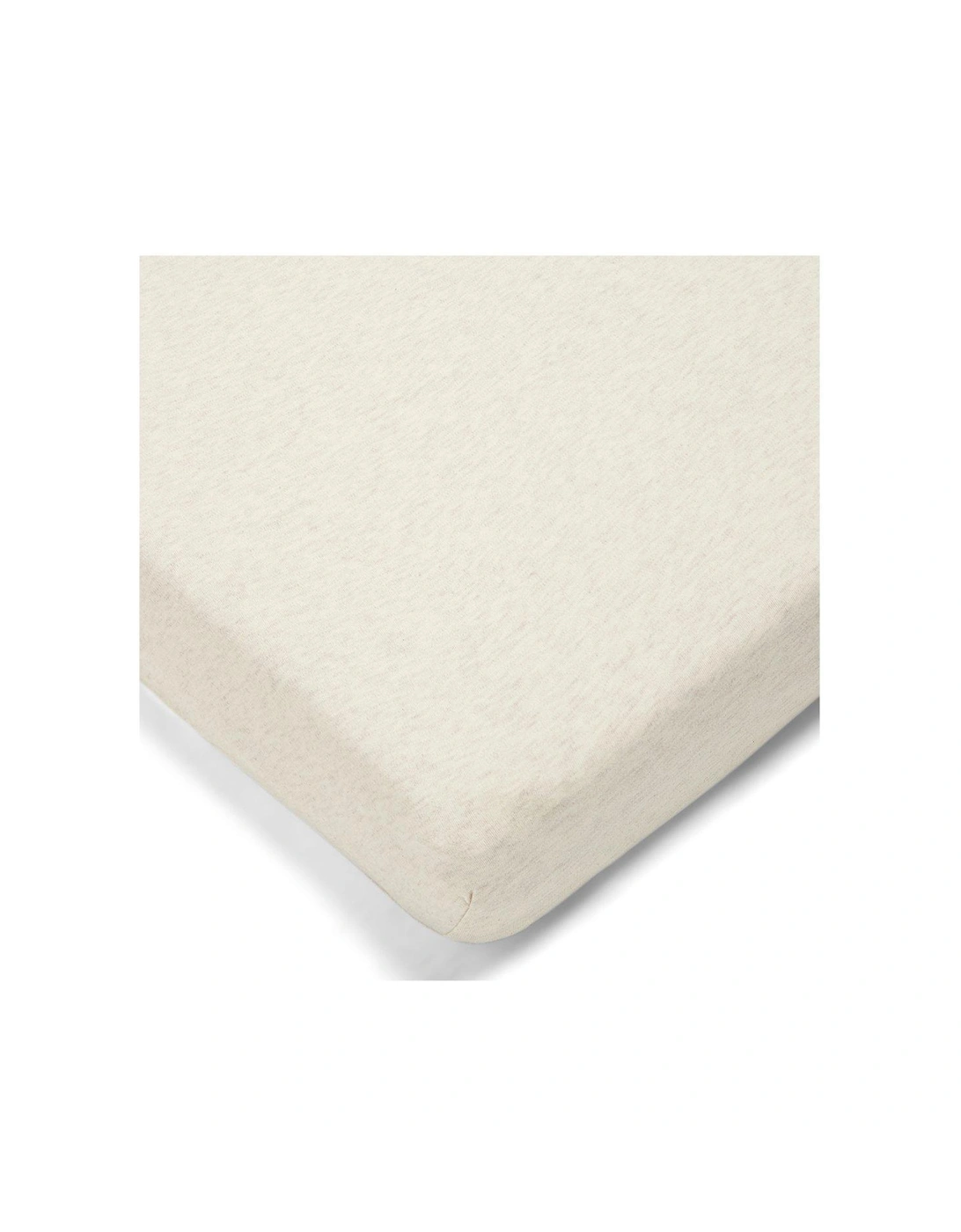Cot/Bed Fitted Sheet - Oatmeal Marl, 2 of 1