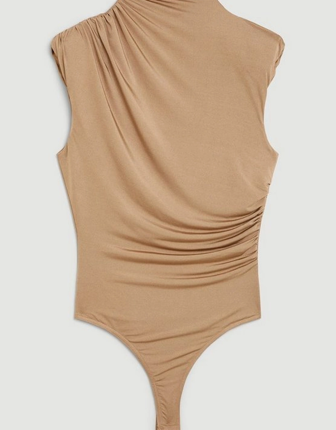 Jersey Crepe Sleeveless Draped Bodysuit