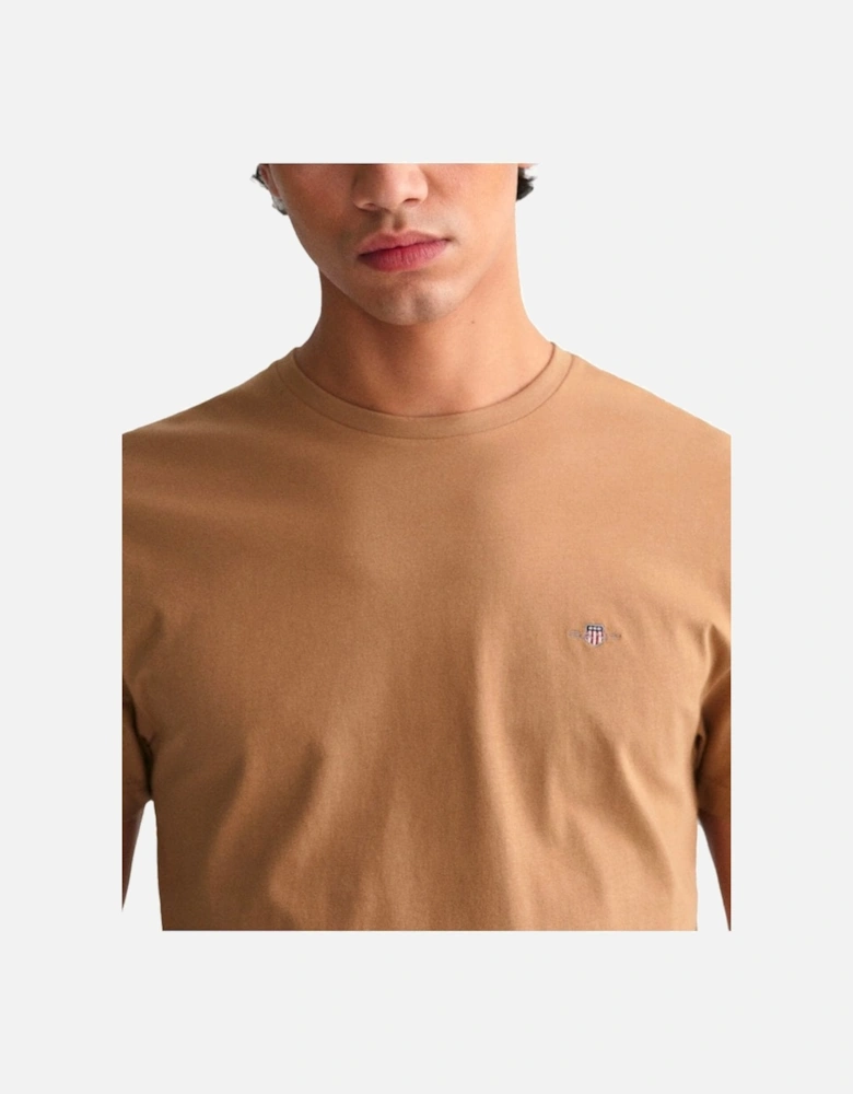 Regular Shield Short Sleeve T Shirt Warm Khaki