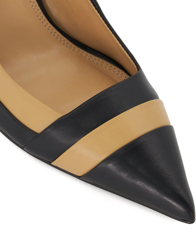 Ladies Alexandria - Stripe-Detail Heeled Court Shoes