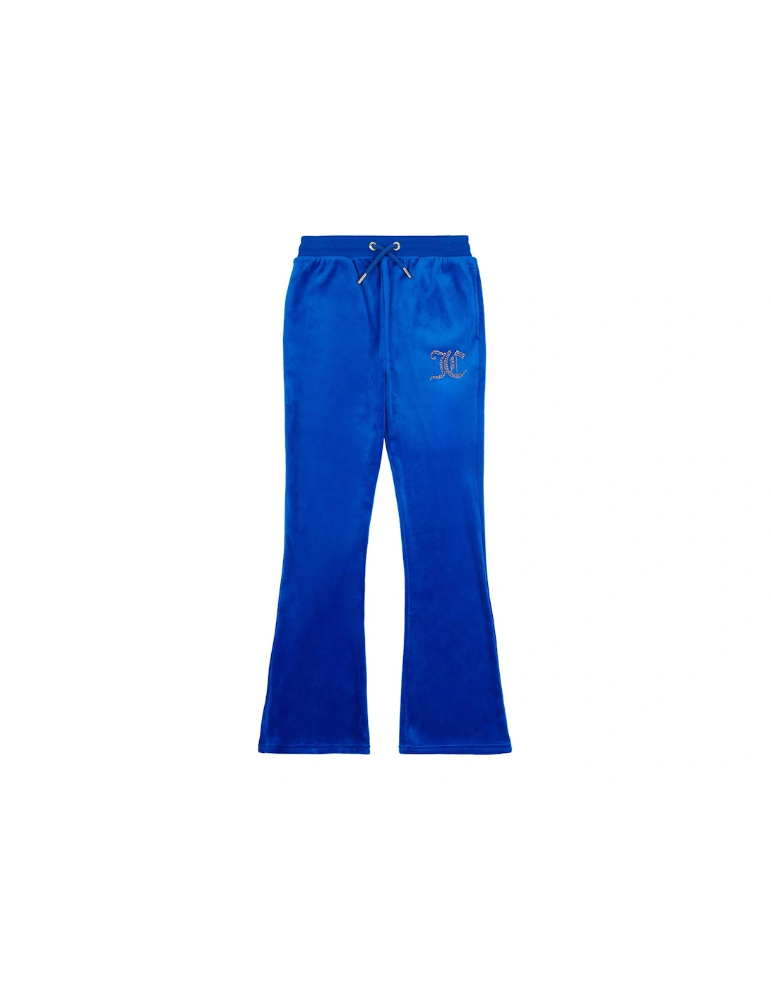 Girls Diamante Velour Bootcut Joggers - Surf The Web - Blue, 3 of 2