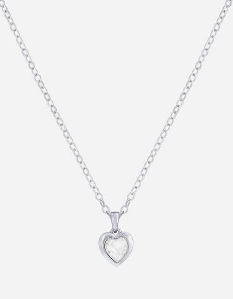Women's Hannela Crystal Heart Pendant - Silver/Crystal