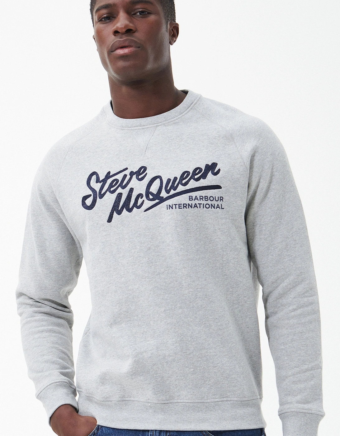 Steve McQueen Frankie Crew Neck Sweatshirt Grey Marl