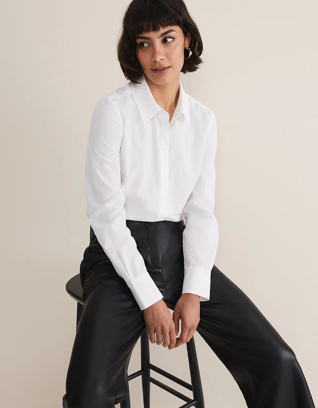 White Cotton Fitted Shirt, 7 of 6