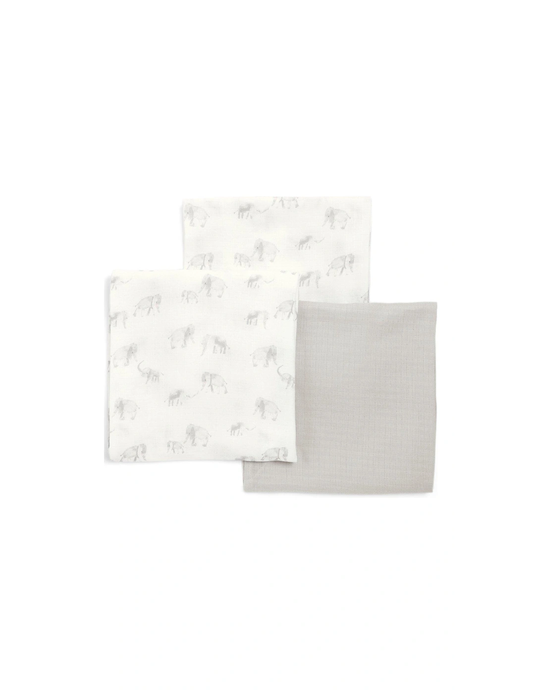 Large Elephant Muslin Squares - 3 Pack, 2 of 1